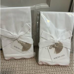 2 standard Serena & lily shams. Brand new in package. Sea shell wave